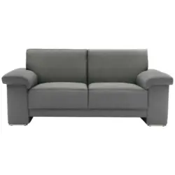 Zweisitzer-Sofa in Mikrofaser Silberfarben