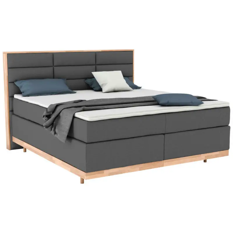 Boxspringbett 200/200 cm in Grau