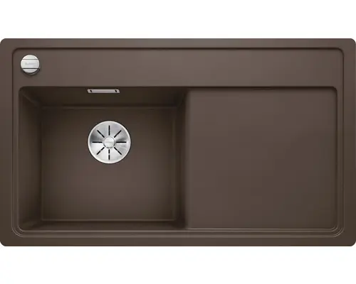 Flächenbündige Spüle Blanco Zenar 45 S-F links 497,5x847,5 mm cafe