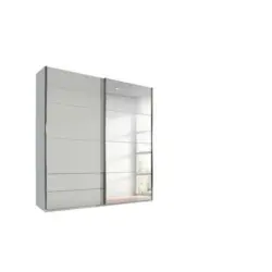 Schwebetürenschrank in Hellgrau