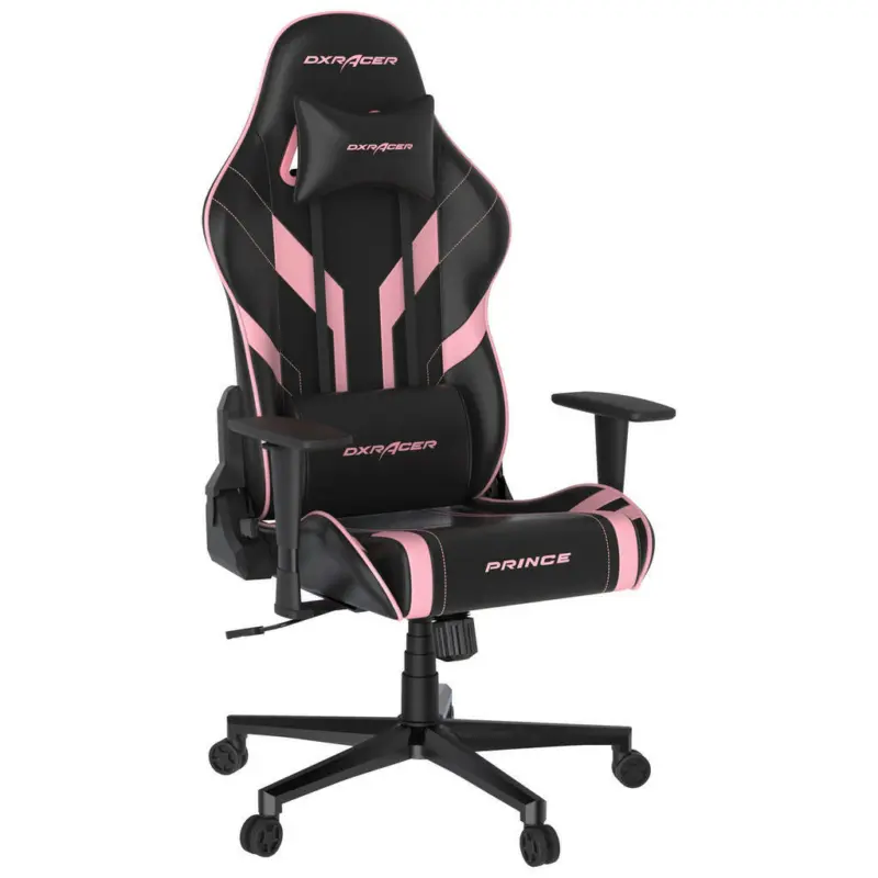 Gamingstuhl in Lederlook Schwarz, Pink