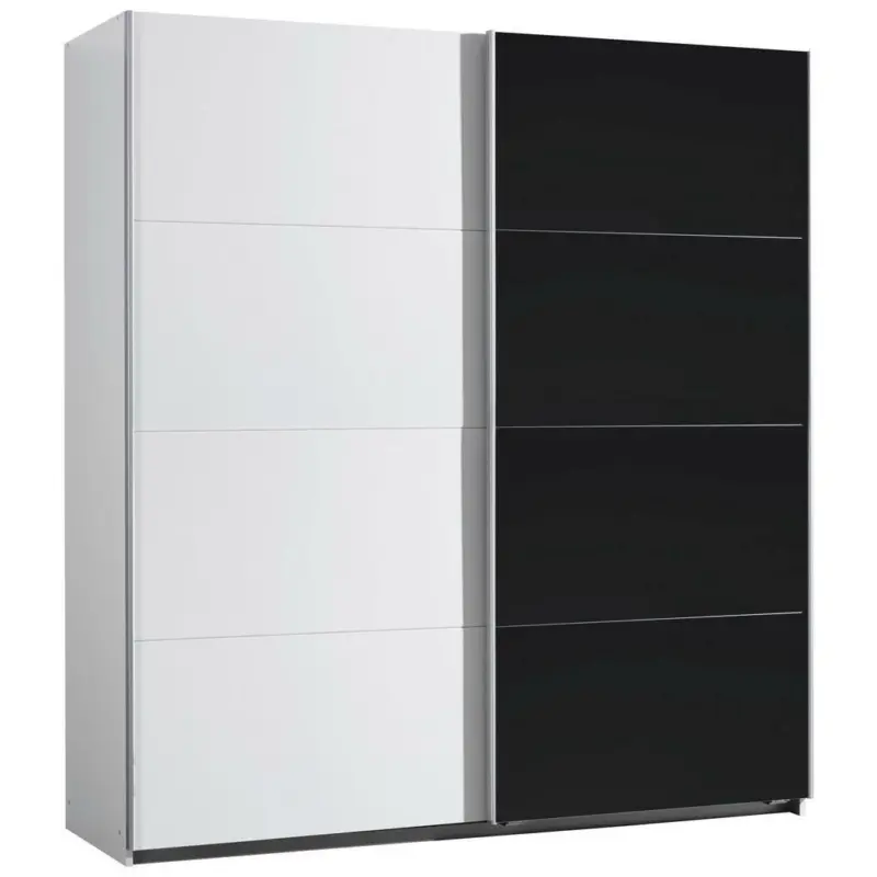 Schwebet&uuml;renschrank in Schwarz, Wei&szlig;