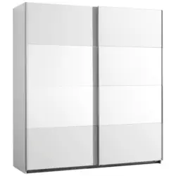 Schwebetürenschrank in Weiß