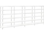 Hornbach Grundregal Anbauregal Steckregal Schulte Regalwelt weiß 2300 x 4000 x 350 mm 24 Böden Tragkraft 2040 kg