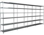 Hornbach Steck-Grundregal und 3 Anbauregale Schulte verzinkt 2300x4000x350 mm 24 Böden Set Tragkraft 2040 kg