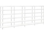Hornbach Grundregal Anbauregal Steckregal Schulte Regalwelt weiß 2300 x 3800 x 500 mm 24 Böden Tragkraft 2040 kg