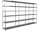 Hornbach Steck-Grundregal und 2 Anbauregale Schulte verzinkt 2300x3600x500 mm 18 Böden Set Tragkraft 1530 kg