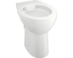 Erhöhtes Standtiefspülklosett Form & Style Leyte Abgang waagrecht offener Spülrand weiß ohne WC-Sitz
