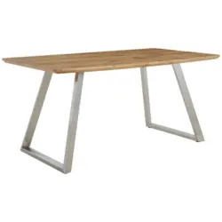 Esstisch in Metall, Holzwerkstoff 160/90/76 cm