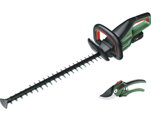 Akku Heckenschere BOSCH UniversalHedgeCut 18-55 inkl. Akku 18 V, 2,5 Ah und Ladegerät und Gartenschere