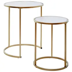 Satztisch in Metall, Holzwerkstoff 52/52/61 cm