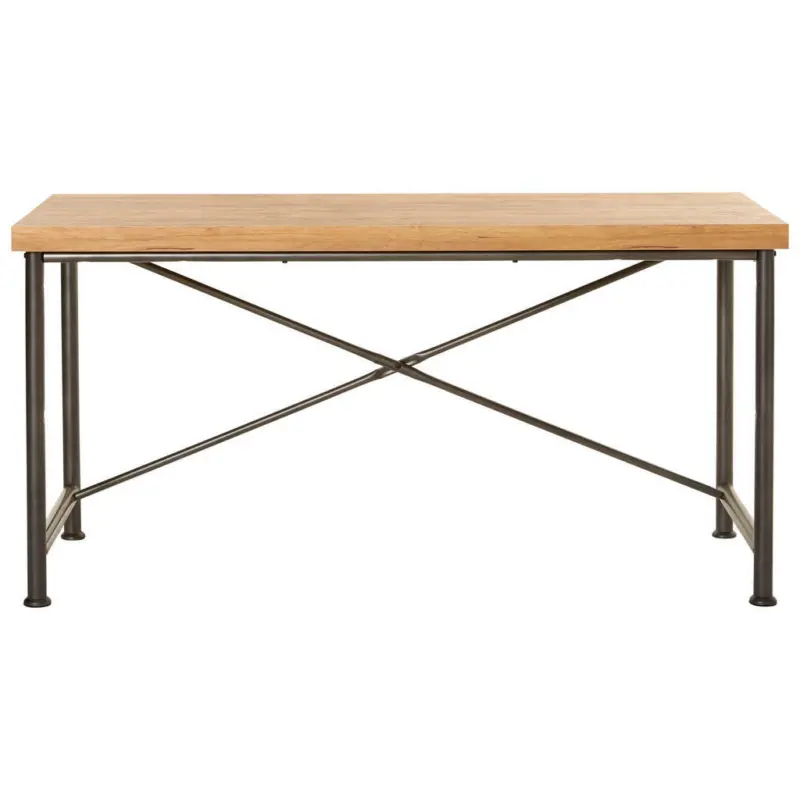 Schreibtisch 140/75,5/60 cm in Weiß, Eichefarben