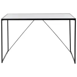 Schreibtisch 120/60/73 cm in Schwarz, Weiß