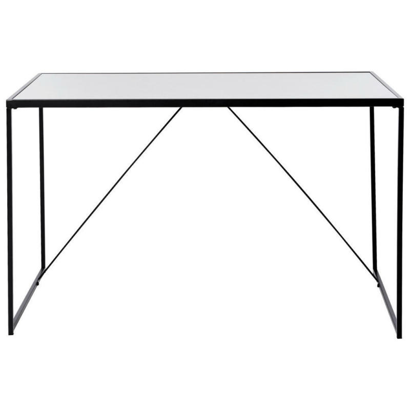 Schreibtisch 120/60/73 cm in Schwarz, Weiß