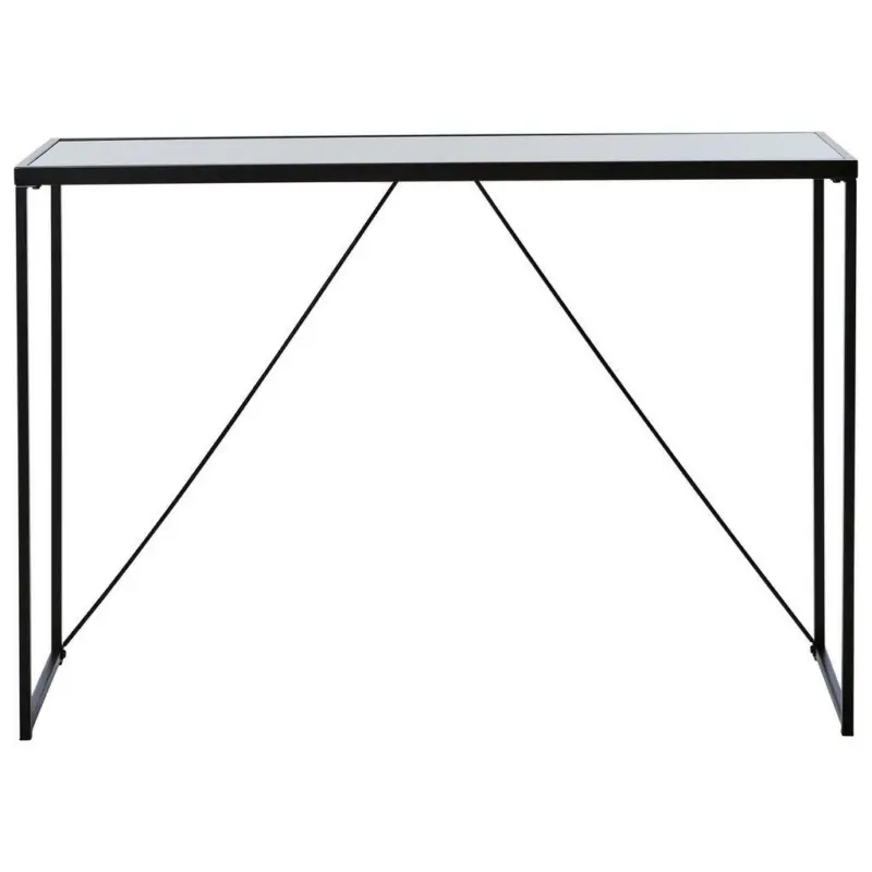 Konsolentisch in Metall, Glas 111/30/76 cm