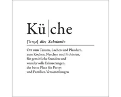Glasbild Küche 30x30 cm
