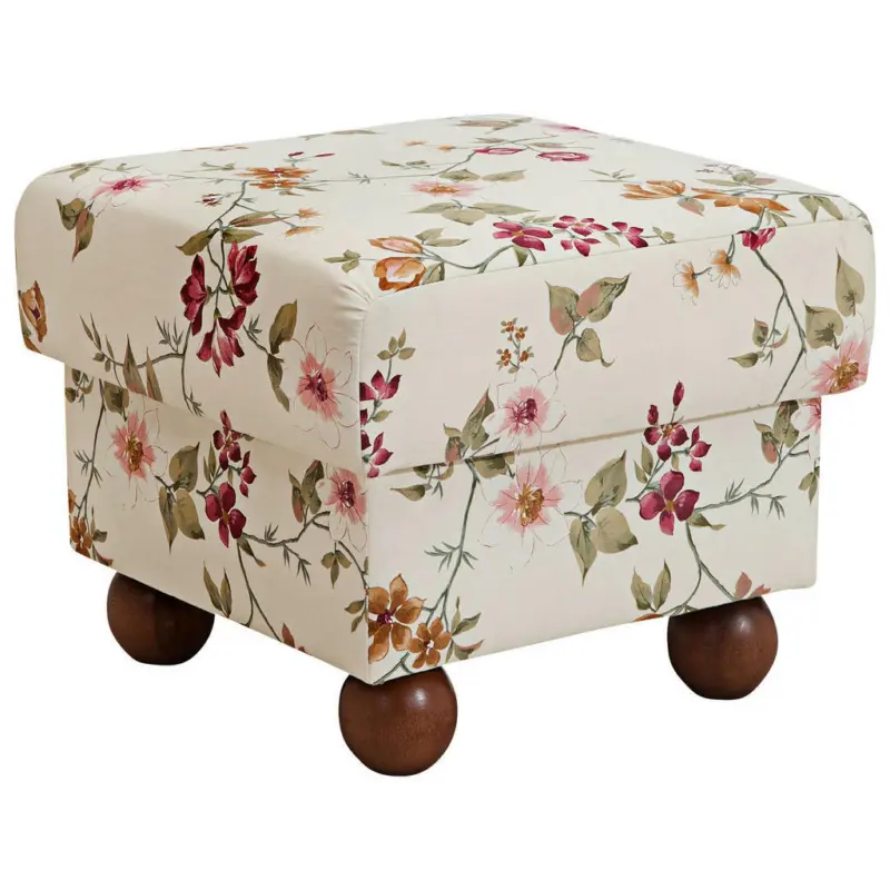 Hocker in Textil Weiß