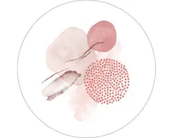 Glasbild rund Abstract red Shapes III Ø 20 cm