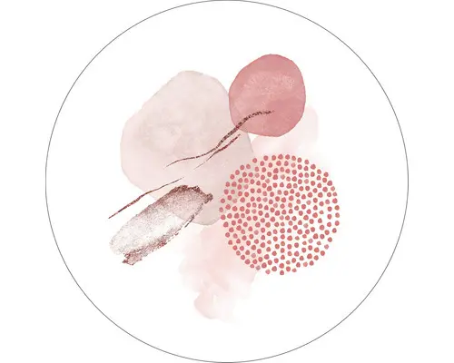 Glasbild rund Abstract red Shapes III Ø 20 cm