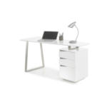 XXXLutz Liezen - Ihr Möbelhaus in Liezen Schreibtisch 150/67/72 cm in Weiß, Edelstahlfarben