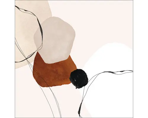 Glasbild Line and Shapes VII 20x20 cm