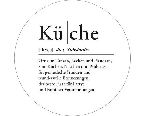 Glasbild rund Küche Ø 20 cm