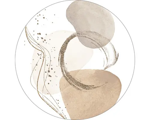 Glasbild rund Abstract Shapes VII Ø 20 cm