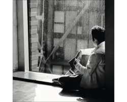 Glasbild Window View I 30x30 cm