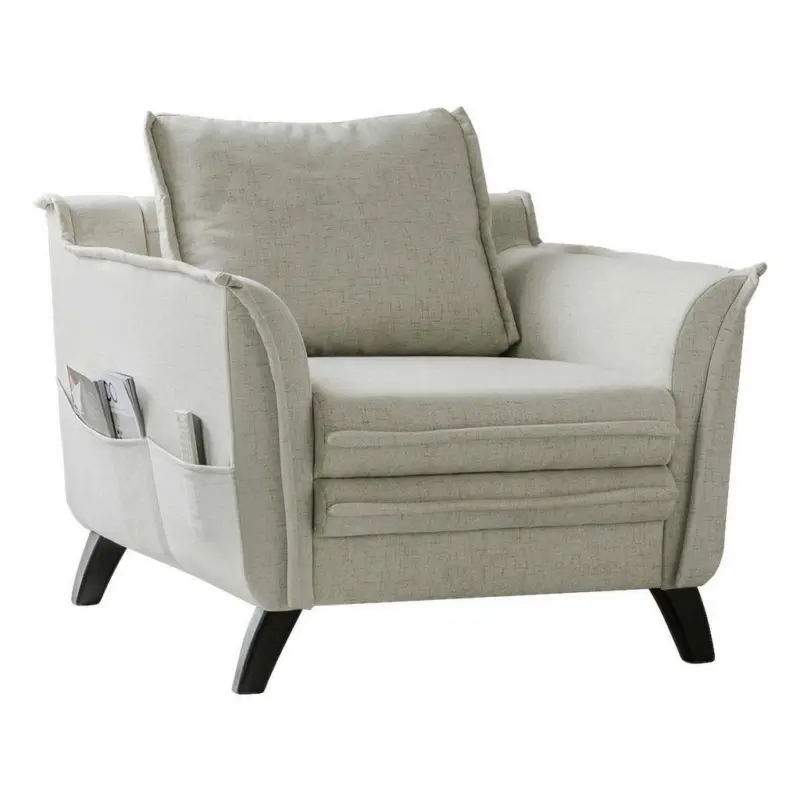 Sessel in Webstoff Beige