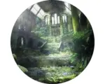 Hornbach Glasbild rund Lost Space IV Ø 20 cm