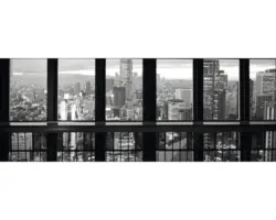 Glasbild View of Manhattan III 30x80 cm