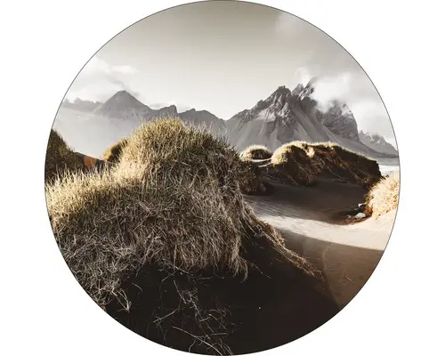 Glasbild rund Mystical Coast Ø 20 cm