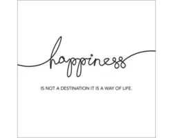 Glasbild Happiness 30x30 cm