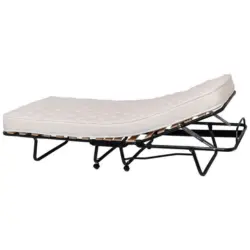 Klappbett 80/200 cm Anthrazit, Weiß