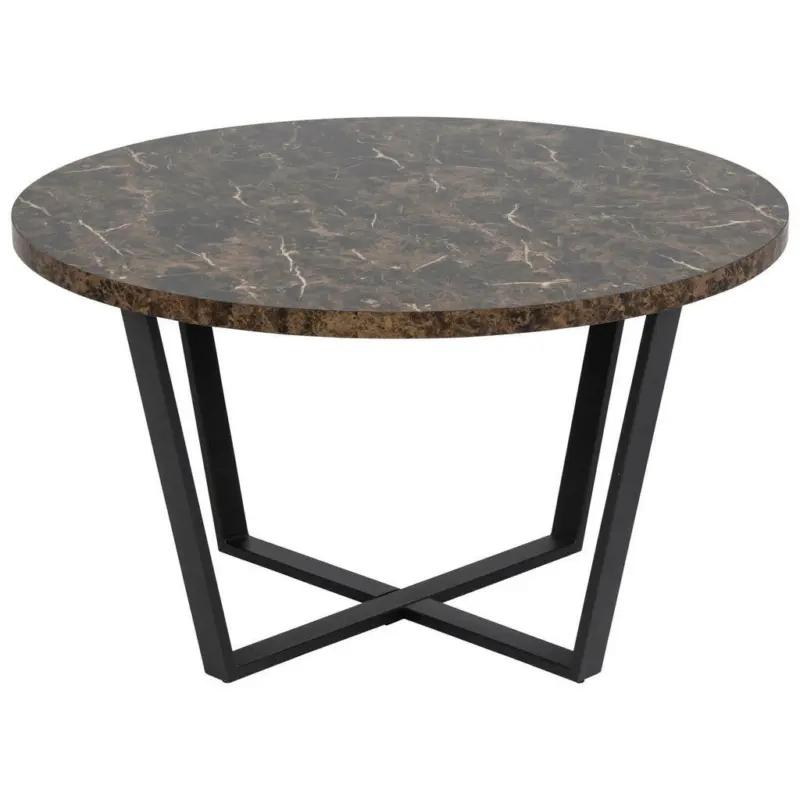 Couchtisch in Metall, Holzwerkstoff 77/77/44 cm