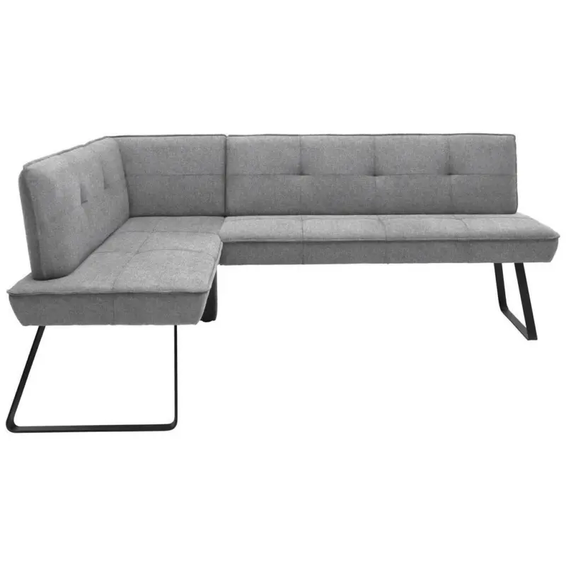Eckbank 134/215 cm in Grau, Schwarz