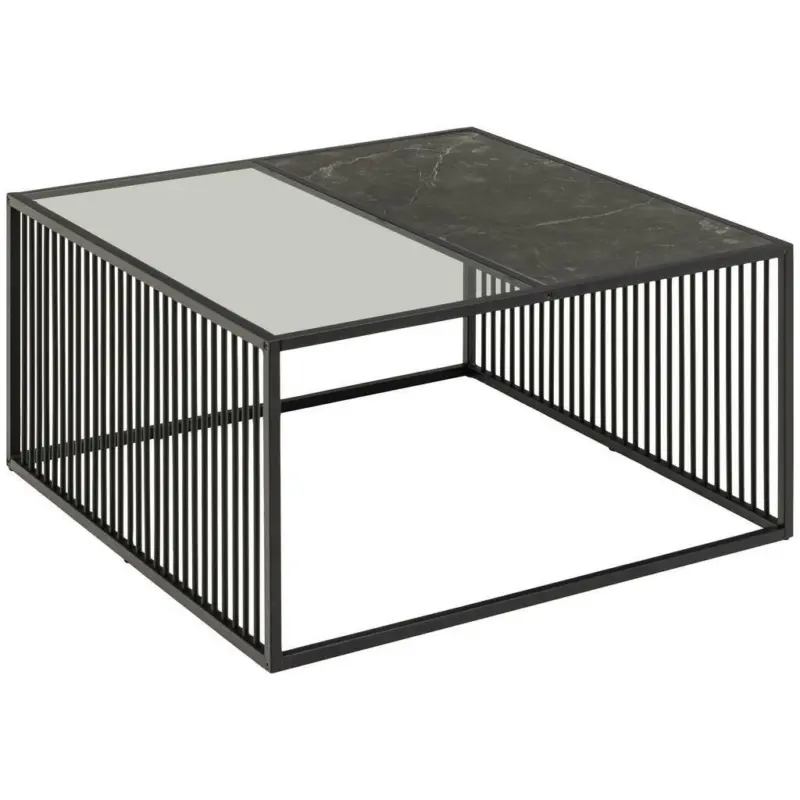 Couchtisch in Glas, Holzwerkstoff 80/80/40 cm