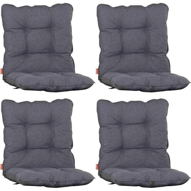 Sesselauflagenset in Grau Uni