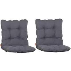 Sesselauflagenset in Grau Uni