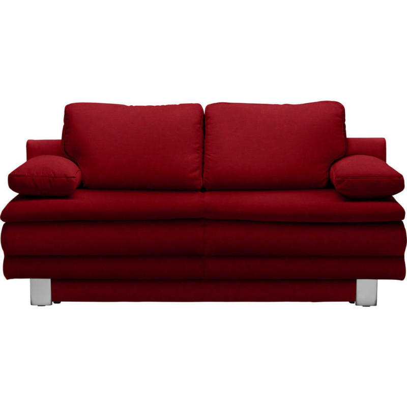 Schlafsofa in Flachgewebe Dunkelrot