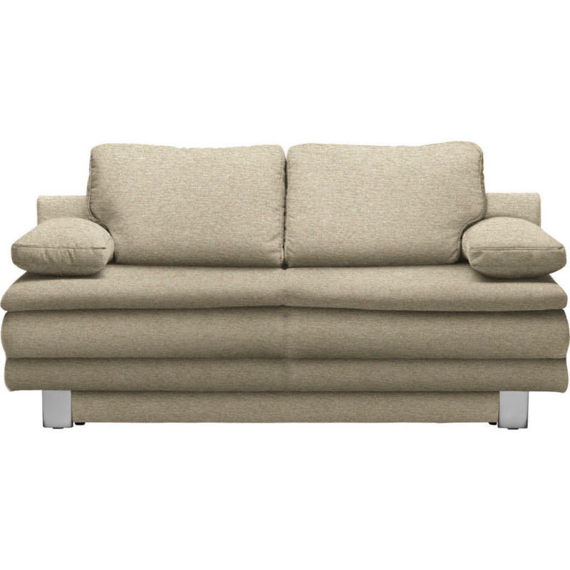 Schlafsofa in Webstoff Beige