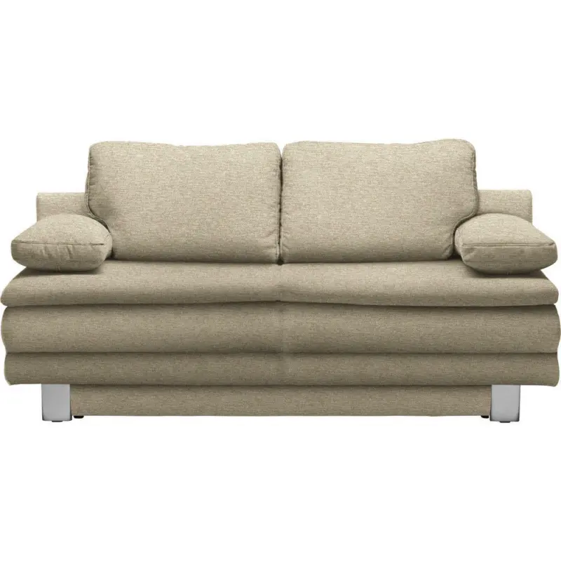 Schlafsofa in Webstoff Beige
