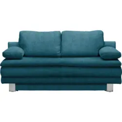 Schlafsofa in Webstoff Petrol