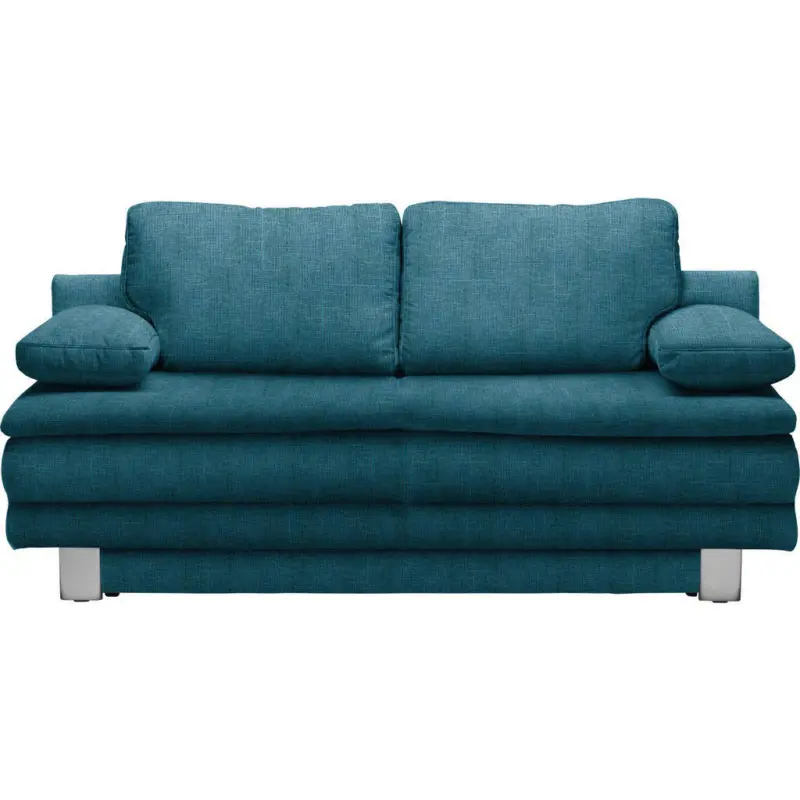 Schlafsofa in Webstoff Petrol