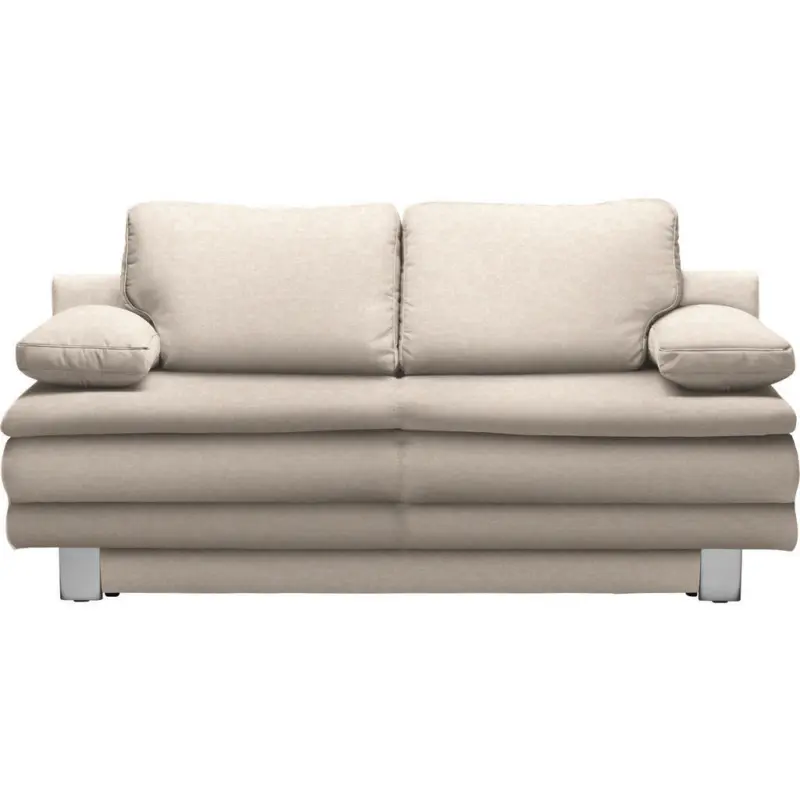 Schlafsofa in Flachgewebe Sandfarben