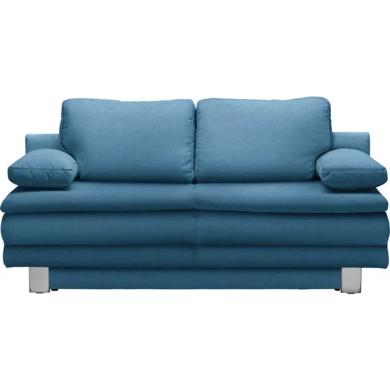 Schlafsofa in Webstoff Türkis