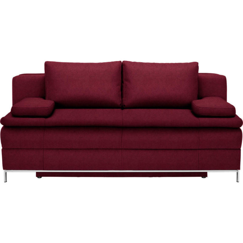 Boxspringsofa in Webstoff Bordeaux