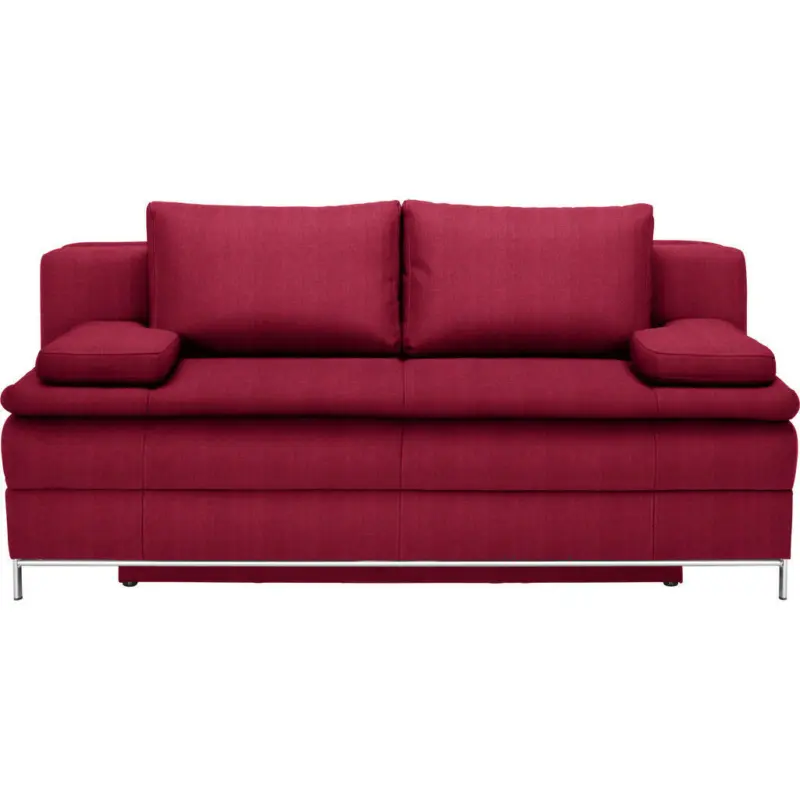 Boxspringsofa in Flachgewebe Rot