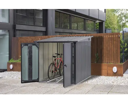 Fahrradgarage für 3 Fahrräder 149 x 192 cm anthrazit