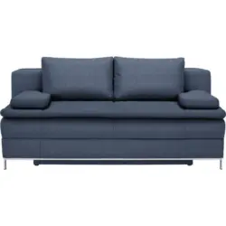 Boxspringsofa in Webstoff Blau